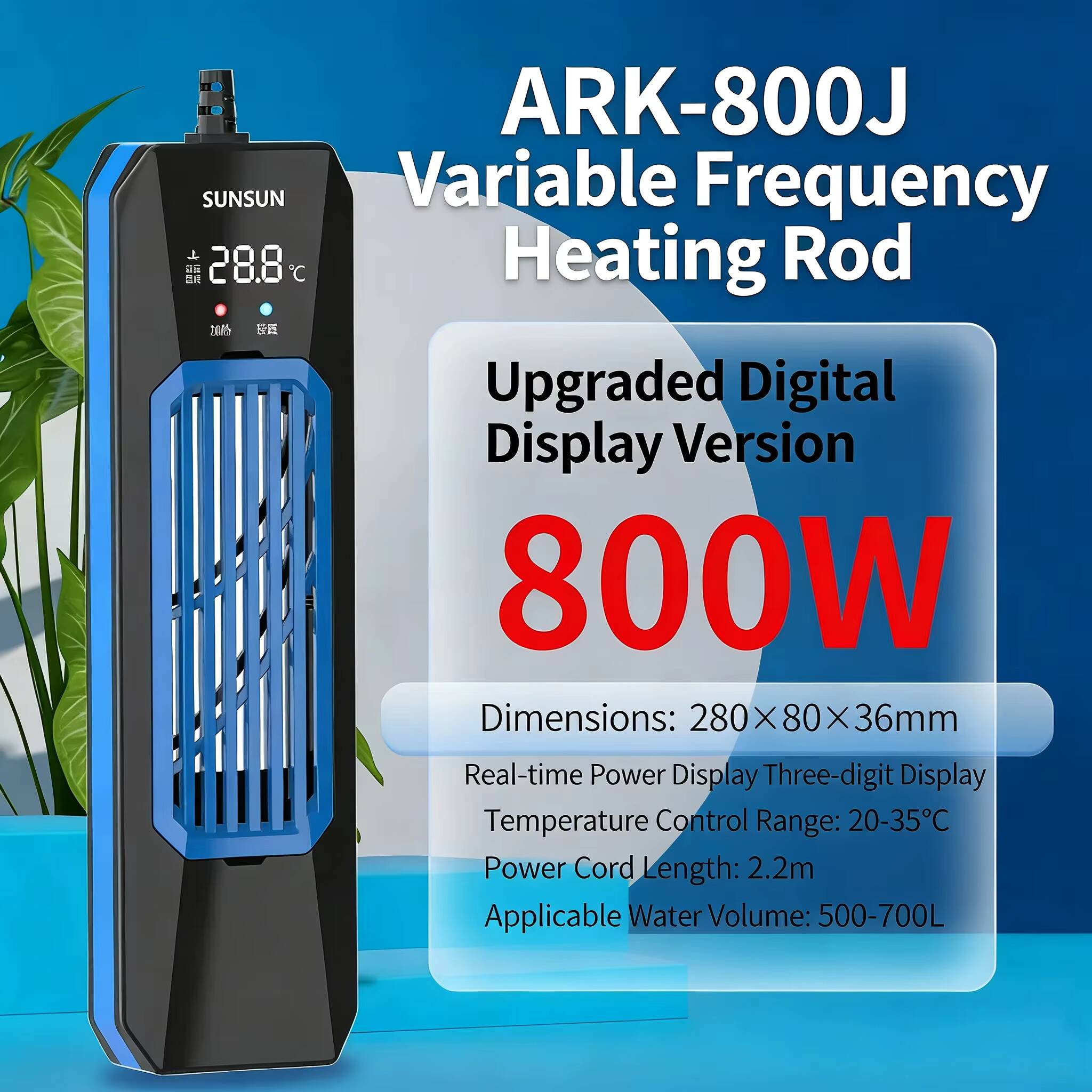 Fish Tank Heater - 50-1000W YENİ SUNSUN PTC ARK Yüksek