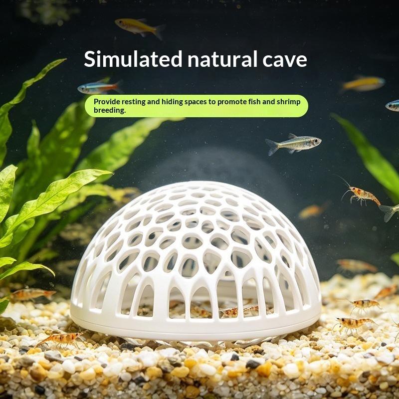 Aquarium Fish Betta - Yeni Akvaryum Karides Evi, Mini Gözenekli