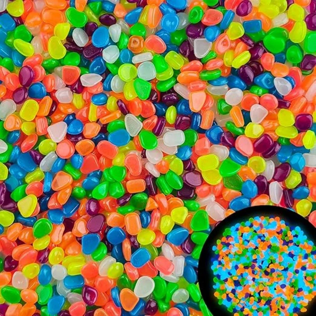 Fish Tank Gravel - 500 Adet Karanlıkta Parlayan Bahçe Çakılları,